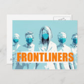 Frontliners Medisch Personeel voor Coronavirus Briefkaart (Voorkant / Achterkant)