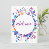 Frost Berry Winter Party Kaart (Staand voorkant)