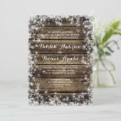 Frost Bite Barn Bois Invitation au mariage d'hiver (Debout devant)