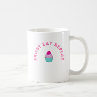 Frost Eet Herhaal Cupcake Ontwerp Koffiemok