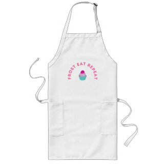 Frost Eet Herhaal Cupcake Ontwerp Lang Schort