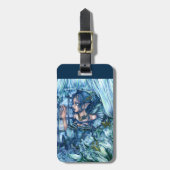 Frost Fairy Meisje's Uitzicht van een Sapphire Win Bagagelabel (Voorkant verticaal)