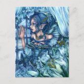 Frost Fairy Meisje's Uitzicht van een Sapphire Win Briefkaart (Voorkant)