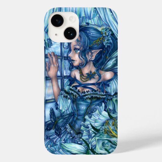 Frost Fairy Meisje's Uitzicht van een Sapphire Win Case-Mate iPhone Case (Achterkant)