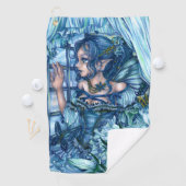 Frost Fairy Meisje's Uitzicht van een Sapphire Win Golfhanddoek (Insitu)