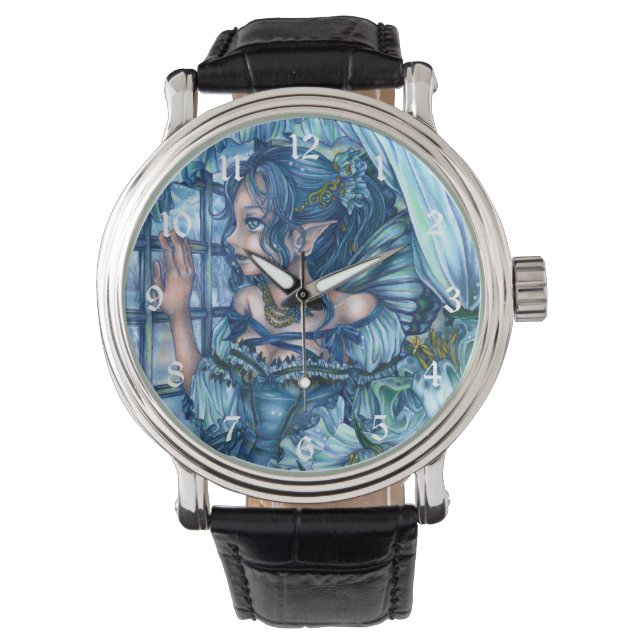 Frost Fairy Meisje's Uitzicht van een Sapphire Win Horloge (Voorkant)