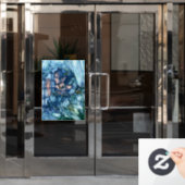 Frost Fairy Meisje's Uitzicht van een Sapphire Win Raamsticker (Kantoordeur)