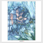 Frost Fairy Meisje's Uitzicht van een Sapphire Win Sticker (Vel)