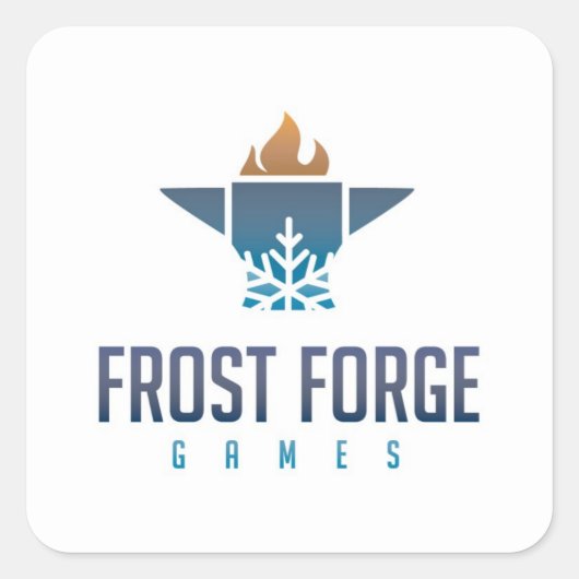 Frost Forge Games Vierkante Sticker (Voorkant)