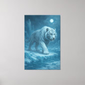 Frost King White Tiger – Majestic Icy Guardian Wal Canvas Afdruk (Voorkant)