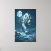 Frost King White Tiger – Majestic Icy Guardian Wal Canvas Afdruk (Voorkant)