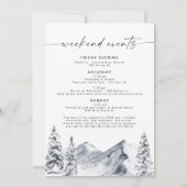 FROST Mountain Ski Cabin Bachelorette Itinerary Kaart (Achterkant)