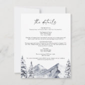 FROST Mountain Ski Winter Wedding Details Kaart (Voorkant)
