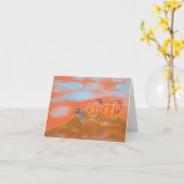 Frost Sur La Carte Citrouille Original Art Note (Fleur jaune)
