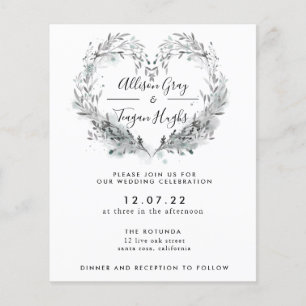 Frost Wedding Uitnodiging   Begrotingsbrochure Flyer