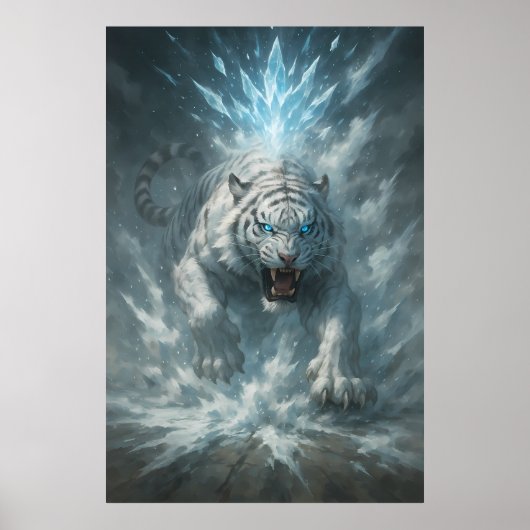 Frost White Tiger – Emperor of the Frozen Realm – Poster (Voorkant)