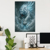 Frost White Tiger – Emperor of the Frozen Realm – Poster (Thuiskantoor)
