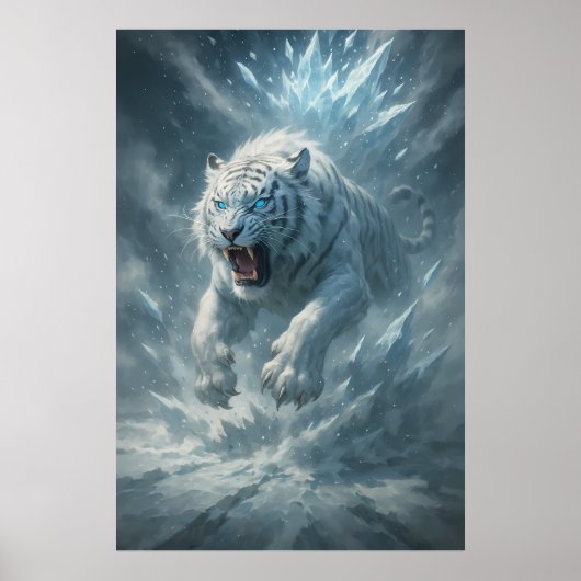Frost White Tiger – Emperor of the Frozen Realm – Poster (Voorkant)
