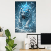 Frost White Tiger – Emperor of the Frozen Realm – Poster (Thuiskantoor)