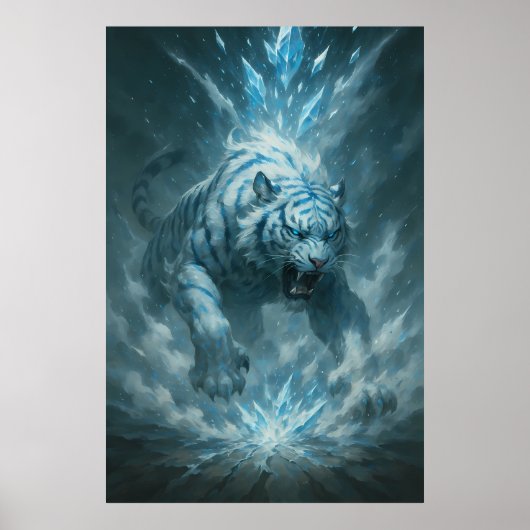 Frost White Tiger – Emperor of the Frozen Realm – Poster (Voorkant)