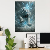 Frost White Tiger – Emperor of the Frozen Realm – Poster (Thuiskantoor)