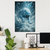 Frost White Tiger – Emperor of the Frozen Realm – Poster (Thuiskantoor)