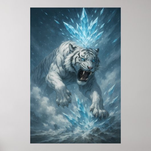 Frost White Tiger – Emperor of the Frozen Realm – Poster (Voorkant)