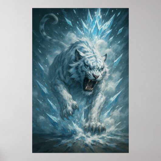Frost White Tiger – Emperor of the Frozen Realm – Poster (Voorkant)