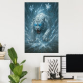 Frost White Tiger – Emperor of the Frozen Realm – Poster (Thuiskantoor)