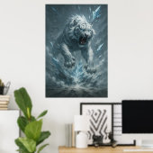 Frost White Tiger – Emperor of the Frozen Realm – Poster (Thuiskantoor)