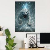 Frost White Tiger – Emperor of the Frozen Realm – Poster (Thuiskantoor)