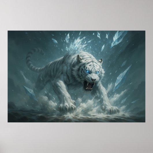 Frost White Tiger – Emperor of the Frozen Realm – Poster (Voorkant)