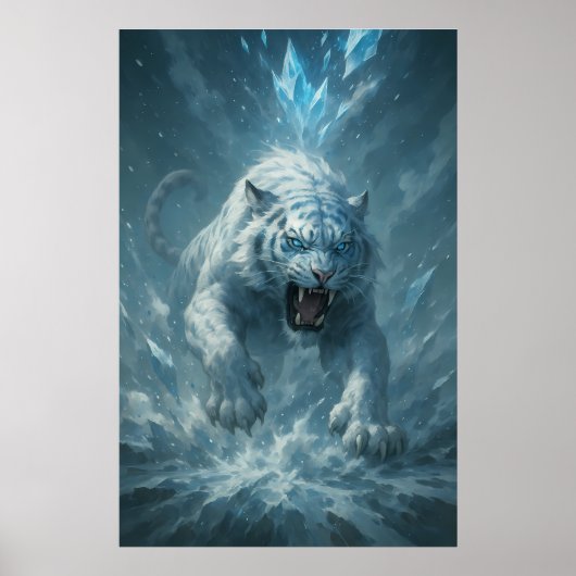 Frost White Tiger – Emperor of the Frozen Realm – Poster (Voorkant)