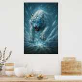 Frost White Tiger – Emperor of the Frozen Realm – Poster (Keuken)