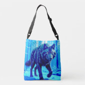 Frost Wolf Crossbody Tas (Achterkant)