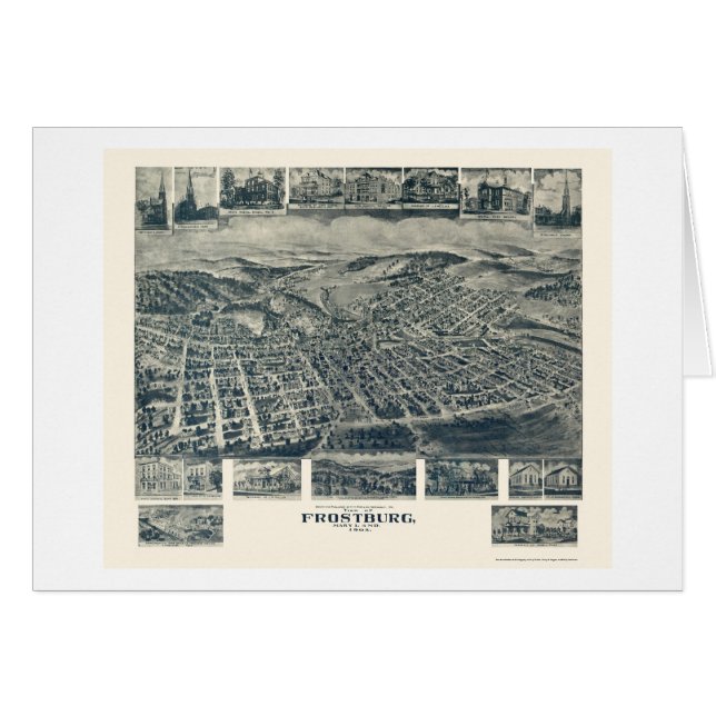 Frostburg, carte panoramique de DM - 1905 (Devant horizontal)