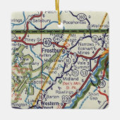 Frostburg MD kaart Keramisch Ornament (Voorkant)