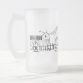 Frosted 16 oz. Mok, Block Island Seaside Dock Matglas Bierpul (Links)