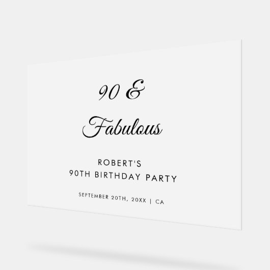 Frosted 90 & Fabuleux fête d'anniversaire Bienvenu (Angle)