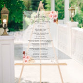 Frosted Acryl Boho Bruiloft Ceremonie Programma Te Bord