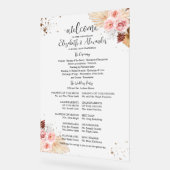 Frosted Acryl Boho Bruiloft Ceremonie Programma Te Bord (Hoek)