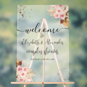 Frosted Acryl Welkomstbord Boho Couples Douche Acryl Bord (Neutraal)