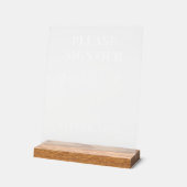 Frosted Acryl Wit Gastboek Trouwbord Acryl Bord (Hoek)