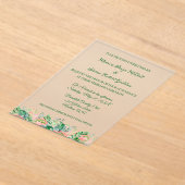 Frosted Acrylic Enchanting Wedding Invitation (Poser)