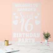 Frosted Acrylic Sweet 16 Welkomstbord Acryl Bord (Huwelijk)