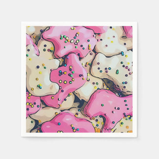 Frosted Animal Cookie Pattern Servet