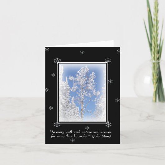 Frosted Aspen Natuur Quote Note Kaart (Voorkant)