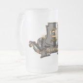 Frosted Beer Glass (10 oz. & 16 oz.) Matglas Bierpul (Voorkant links)