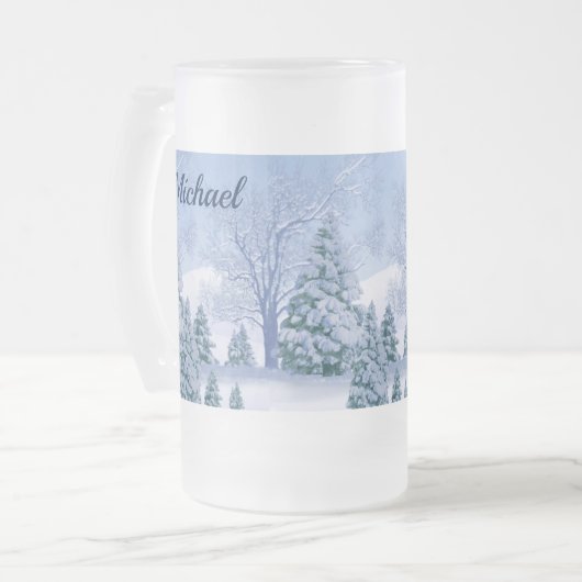 Frosted Beer Mok Channel Een koude op een warme da (Voorkant links)