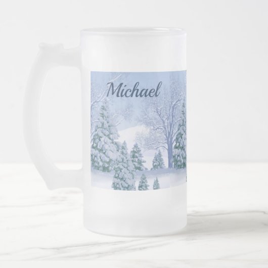 Frosted Beer Mok Channel Een koude op een warme da (Links)